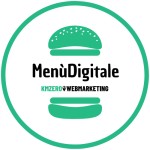 Logo con hamburger e testo "Men&ugrave; Digitale".